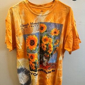 Orange Tie Dye Claude Monet T-shirt